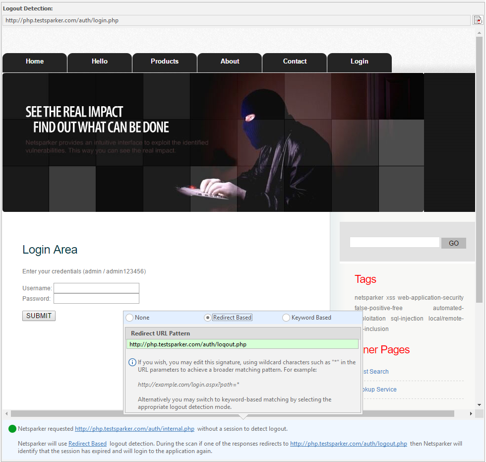 Verify Form Authentication Window