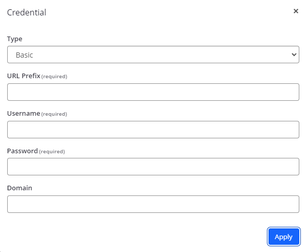 Credential Dialog