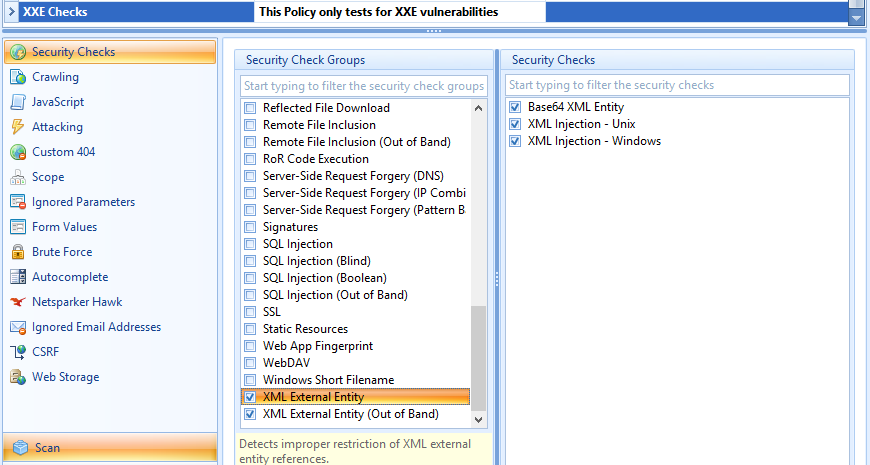 Detecting Enabled XML External Entities with Netsparker Web Application Security Scanner