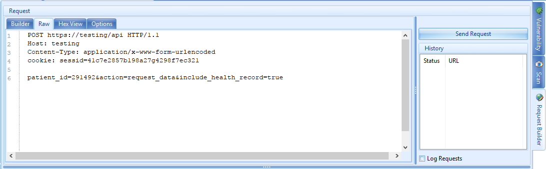 You can either directly send the request or use the Raw view to check if everything looks correct.